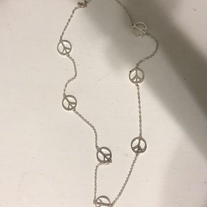 Aeropostale Peace Sign adjustable necklace